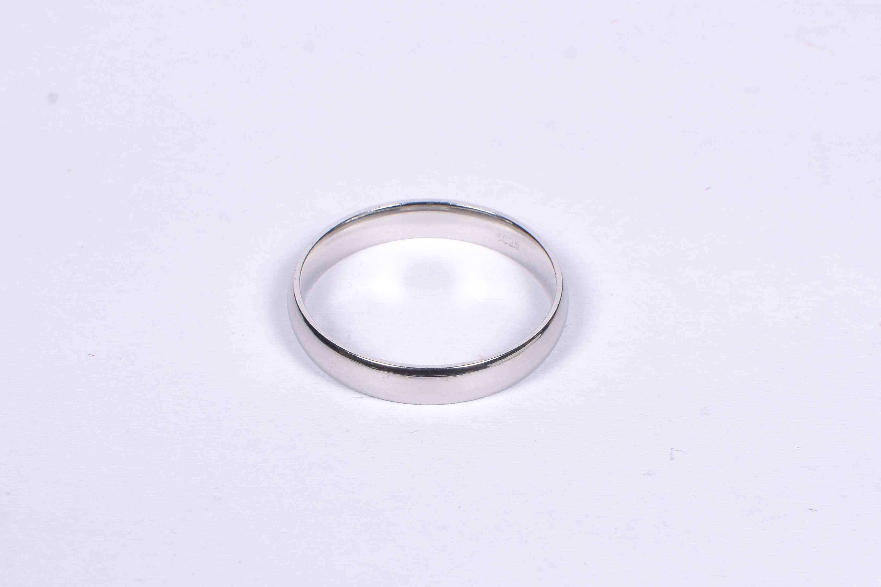 Men’s Sterling Silver Plain Band Ring