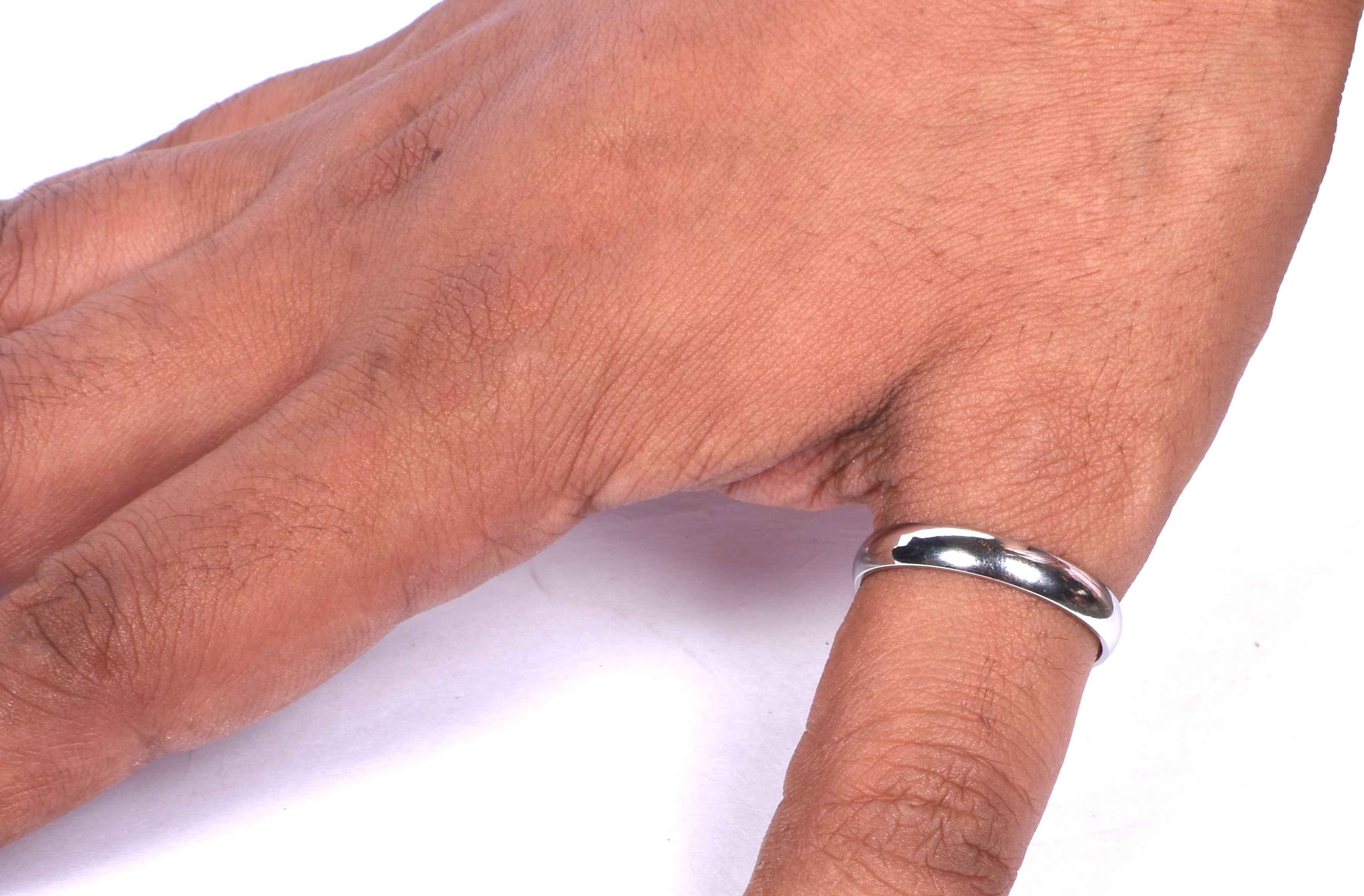 Men’s Sterling Silver Plain Band Ring