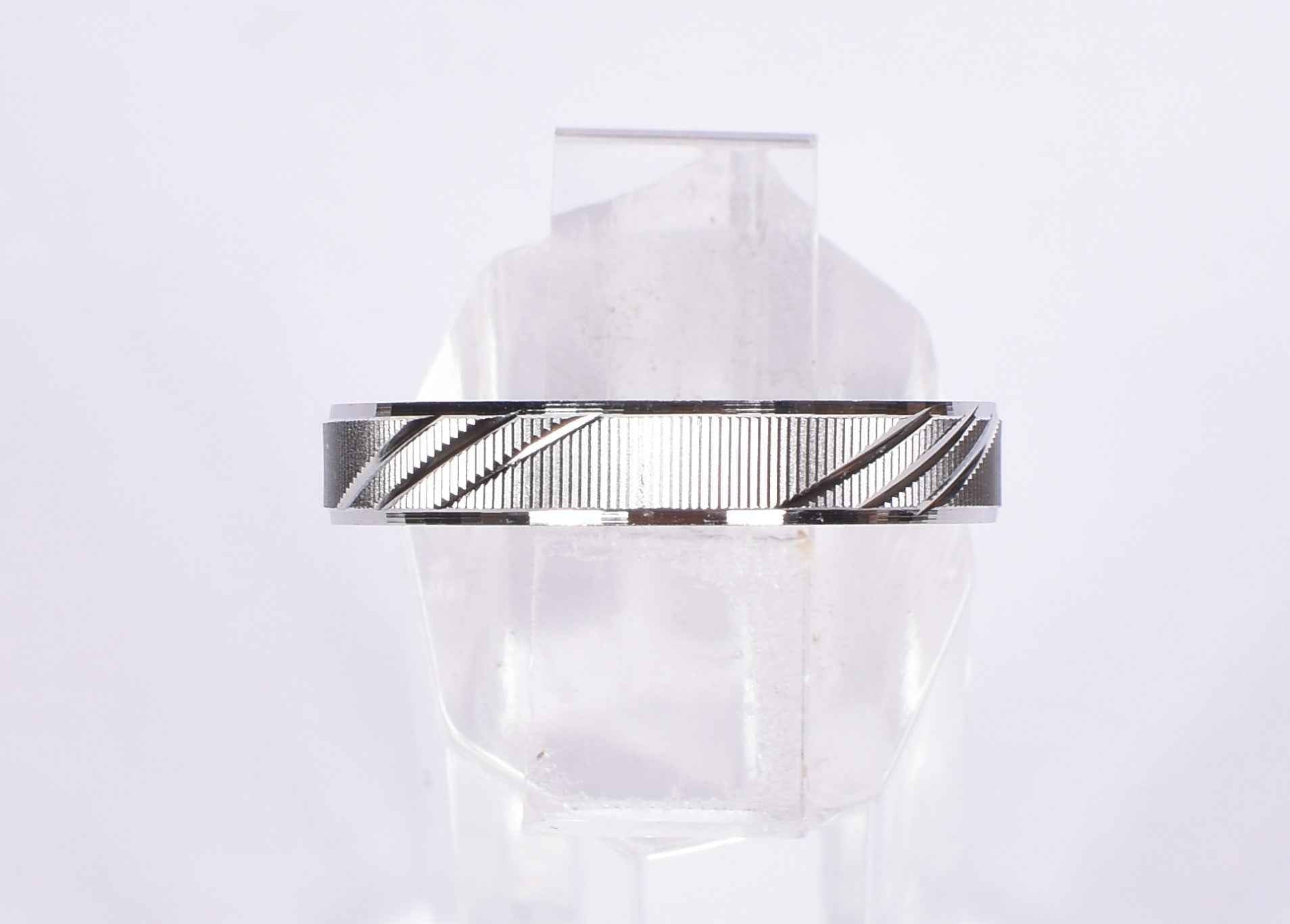 Men’s Silver Diagonal Band Ring