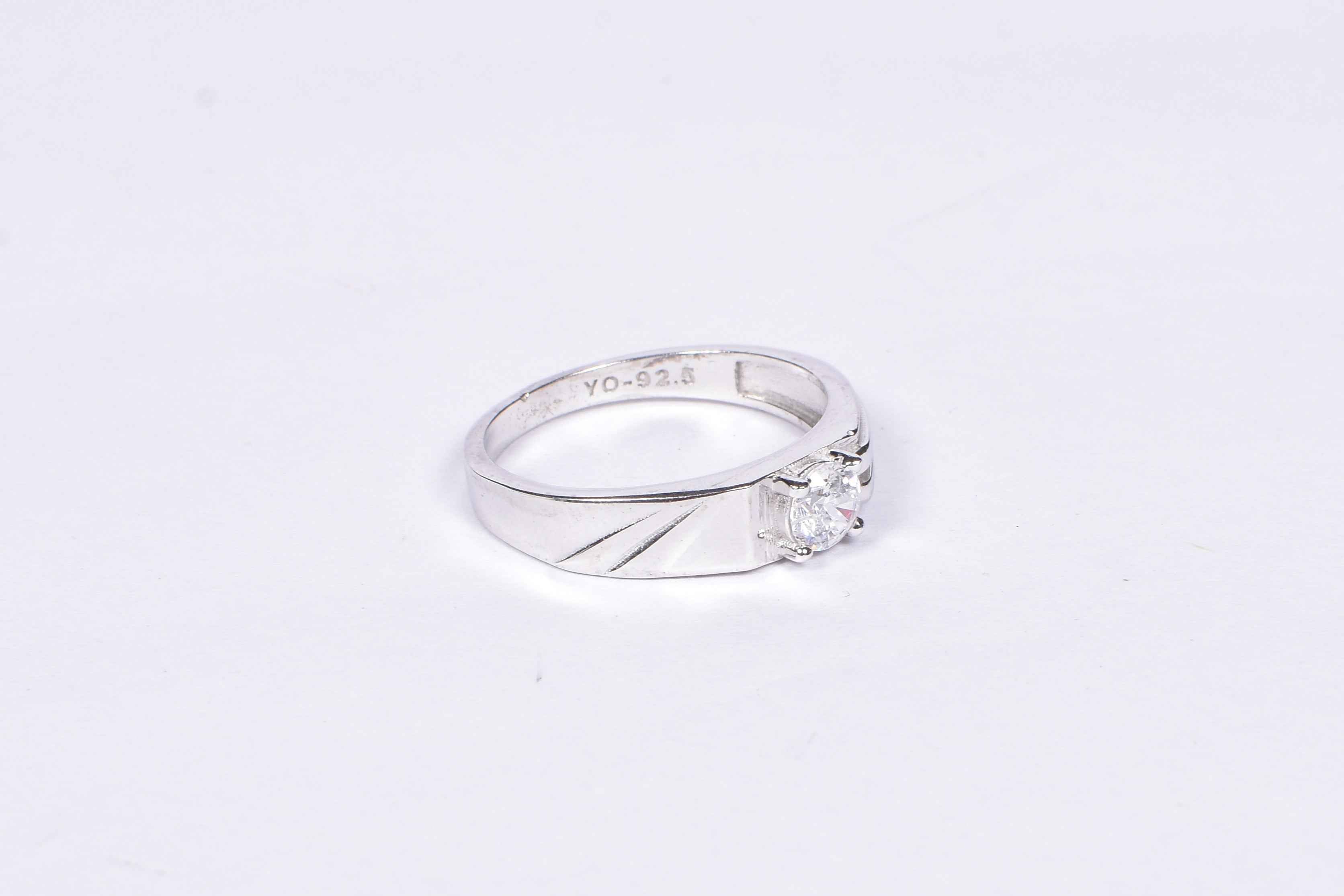 Men’s Sterling Silver CZ Ring