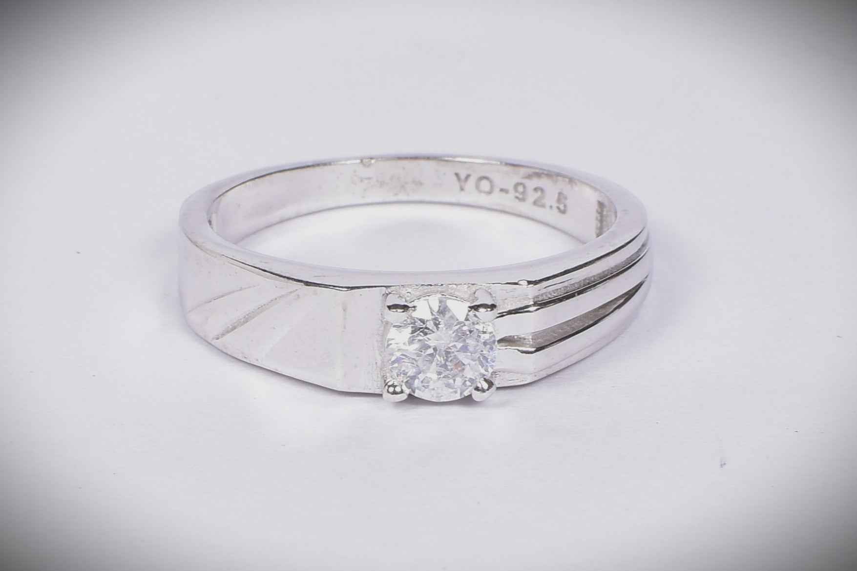 Men’s Sterling Silver CZ Ring