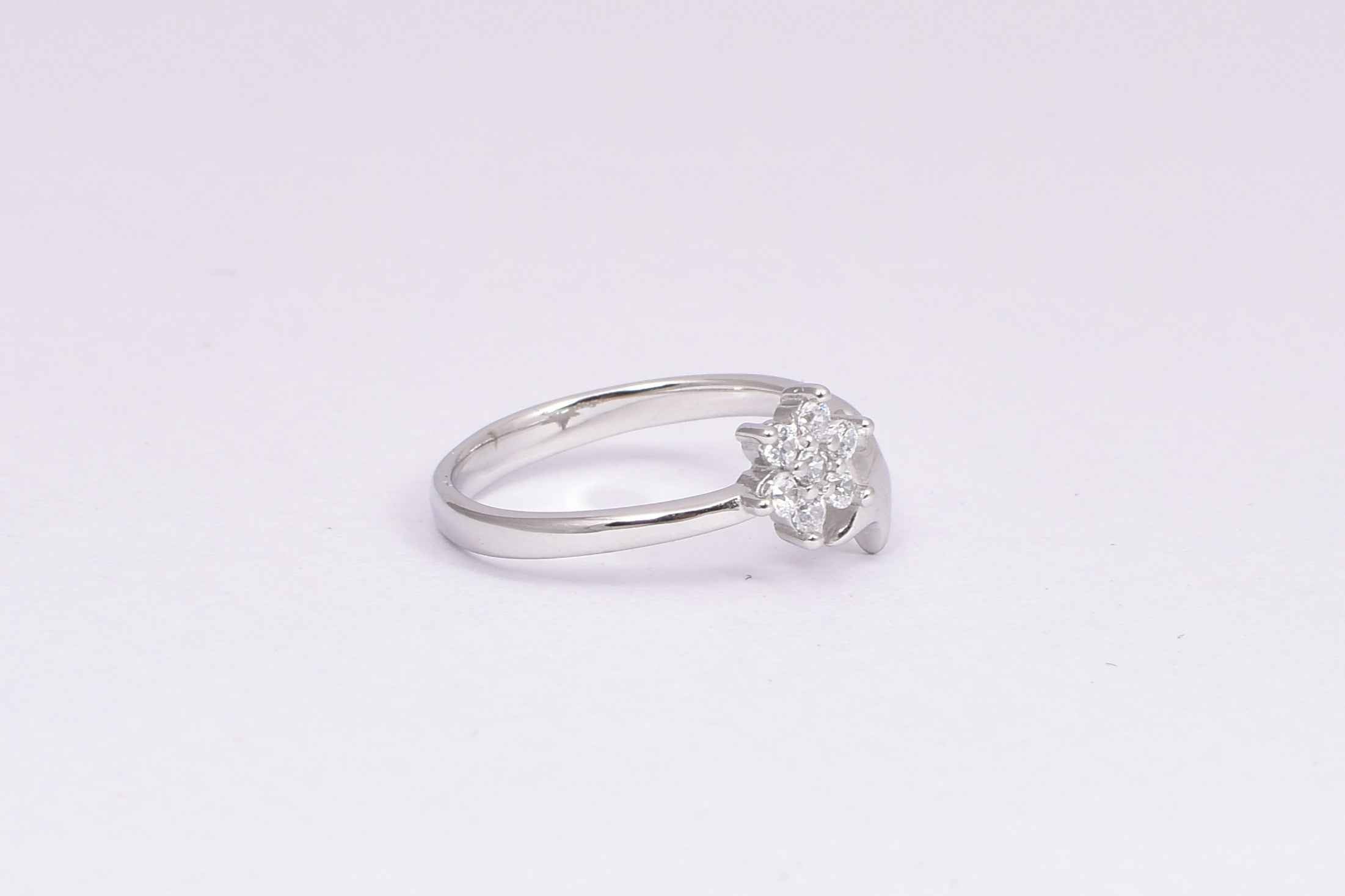 Sterling Silver Star & Snowflake CZ Ring