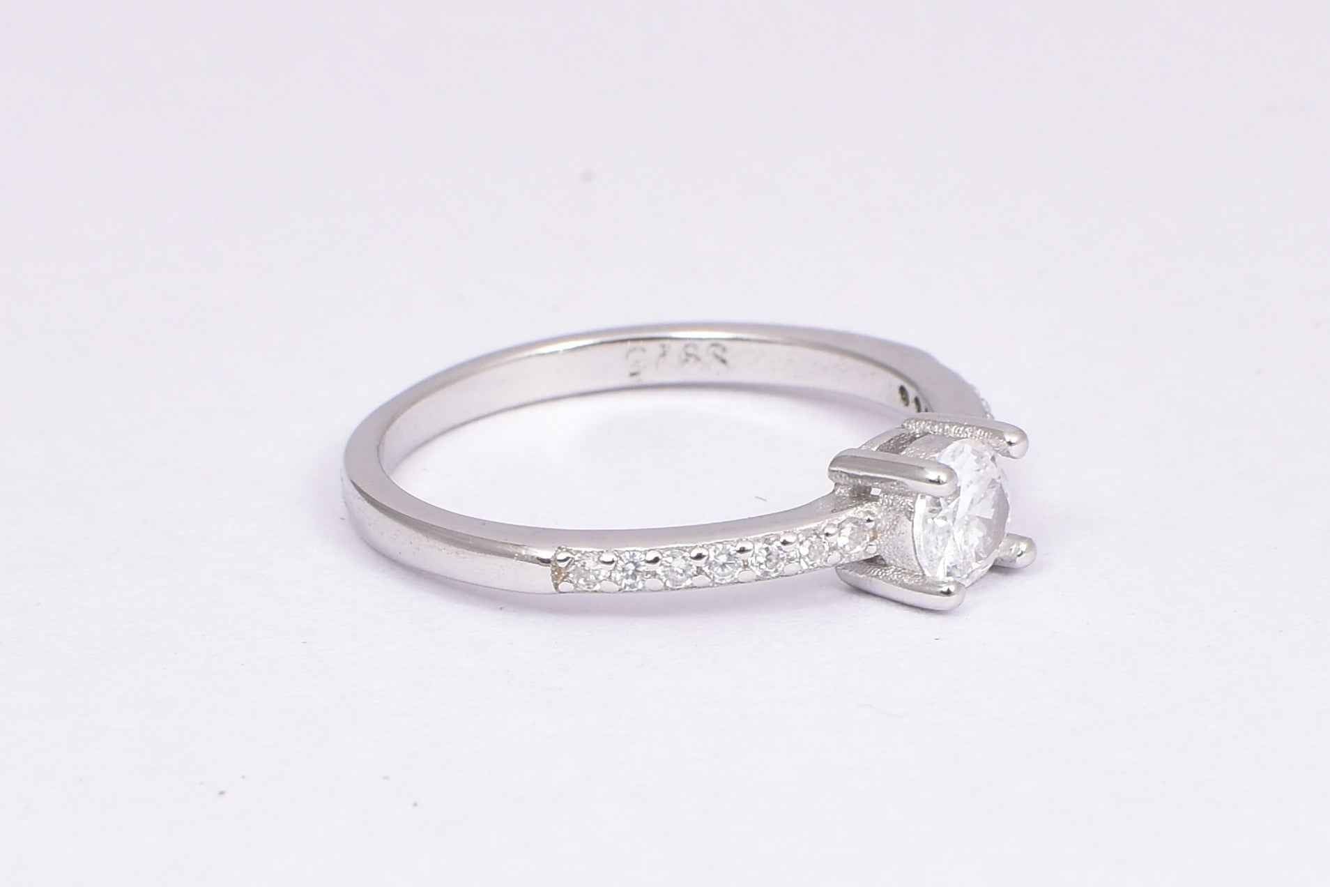Sterling Silver Classic CZ Solitaire Ring