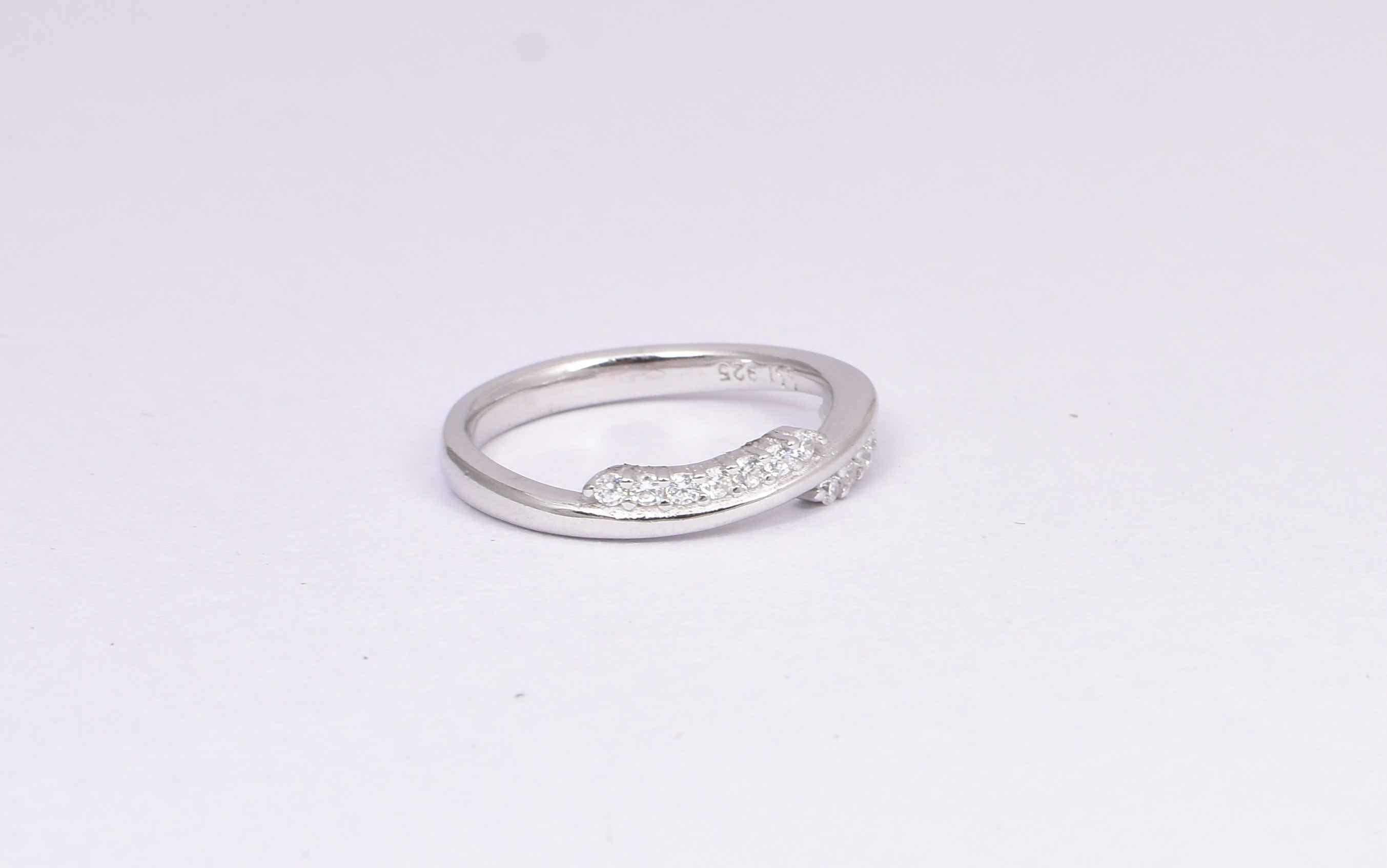 Elegant Sterling Silver CZ Ring