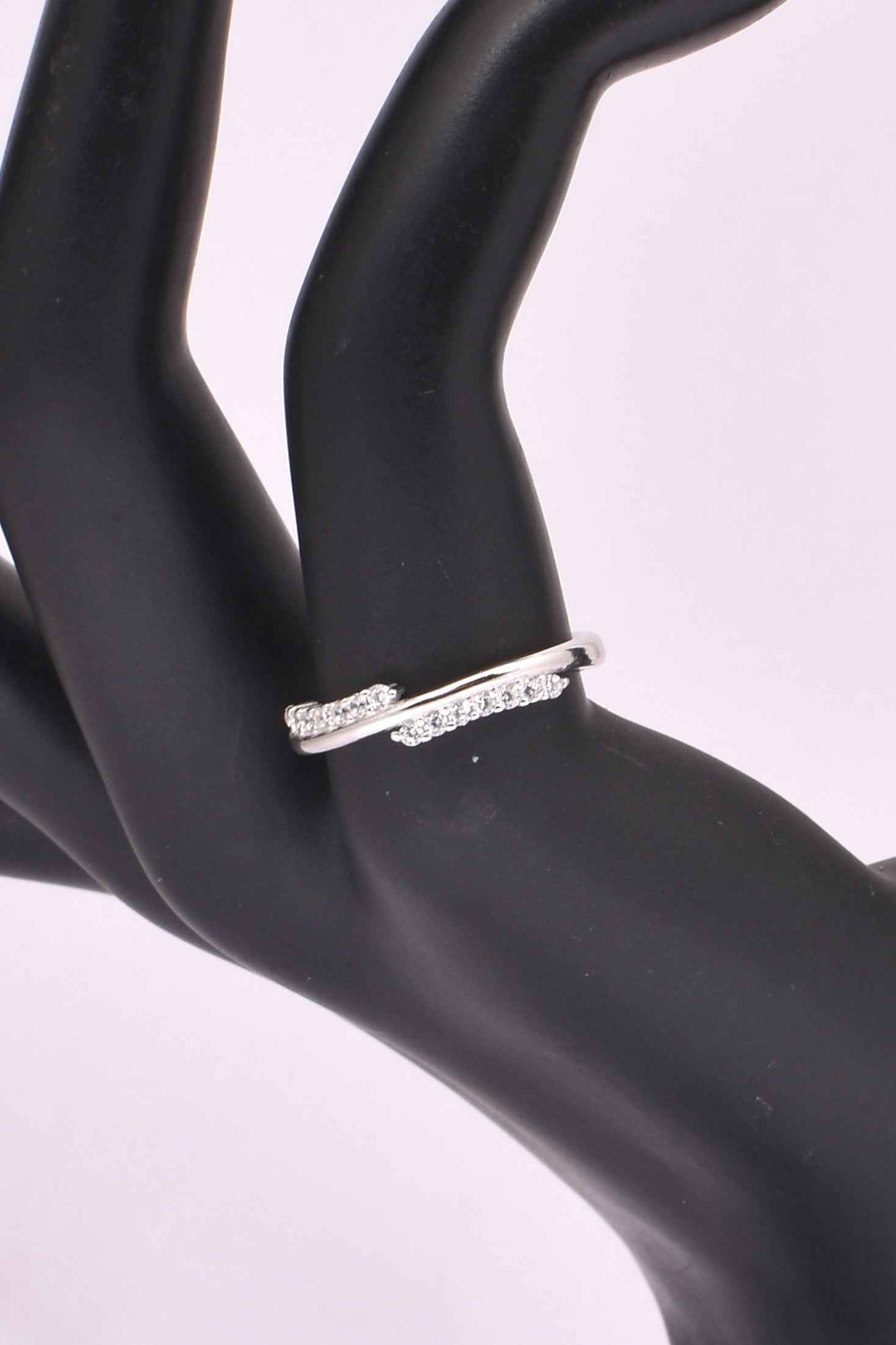 Elegant Sterling Silver CZ Ring