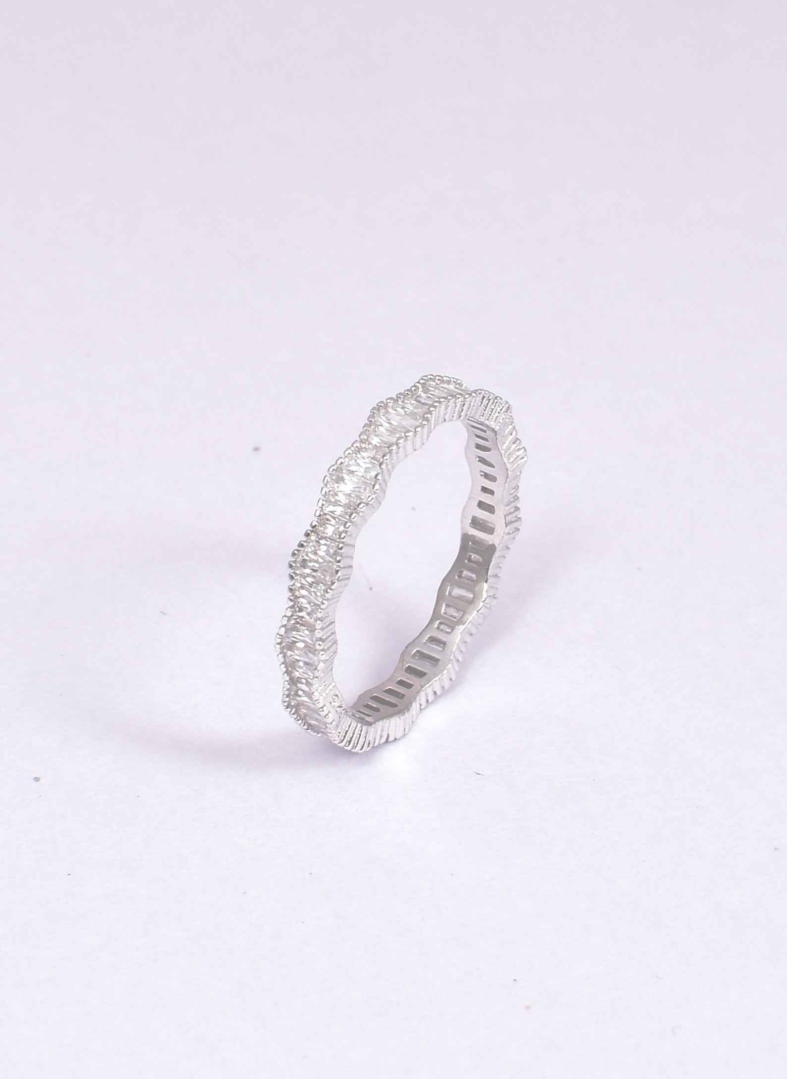 Textured Silver Stackable Ring