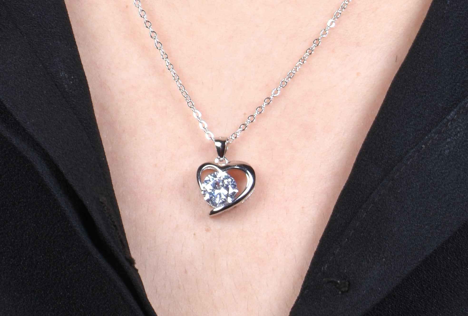 Heart Shaped Diamond Pendant