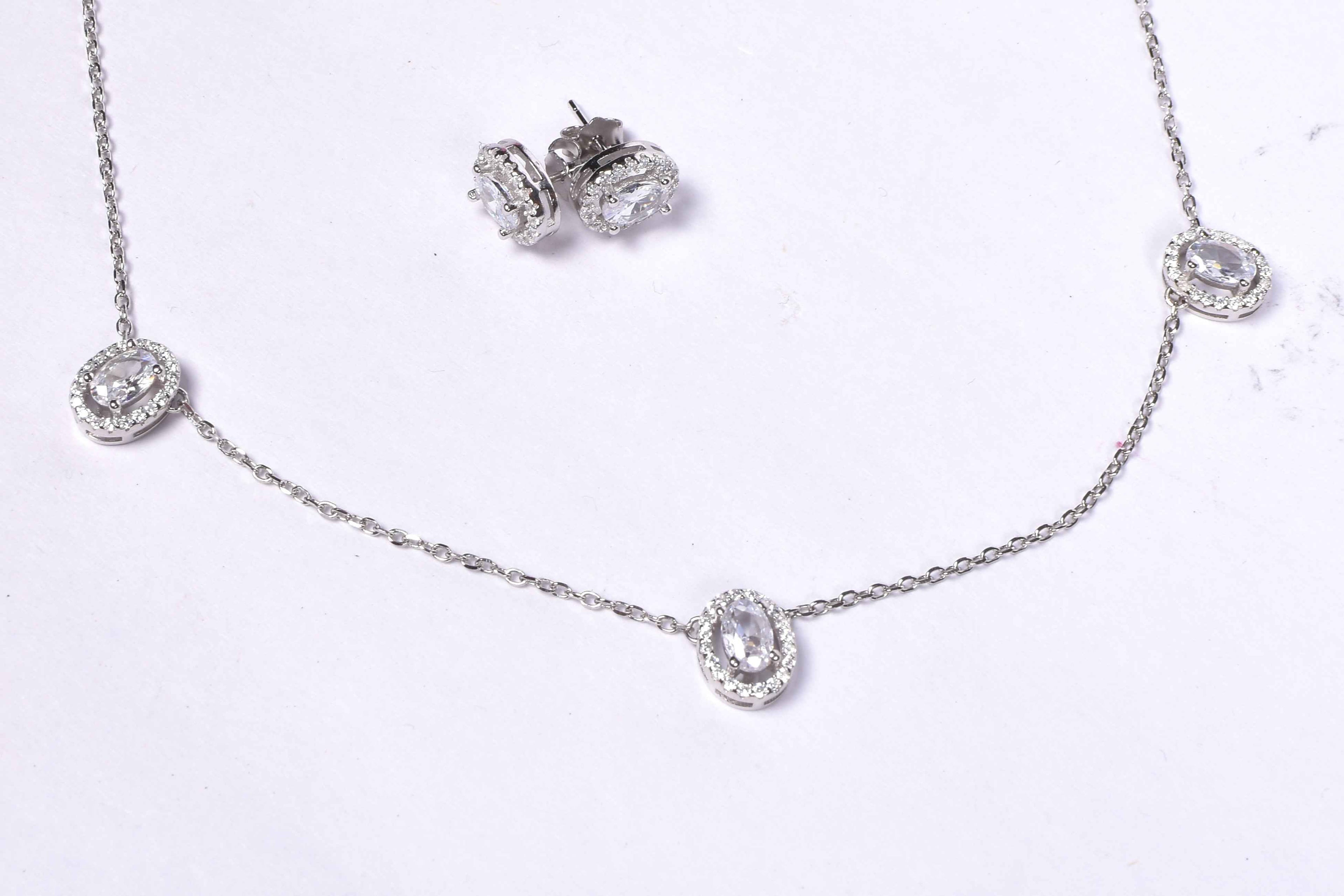 Oval Crystal Necklace
