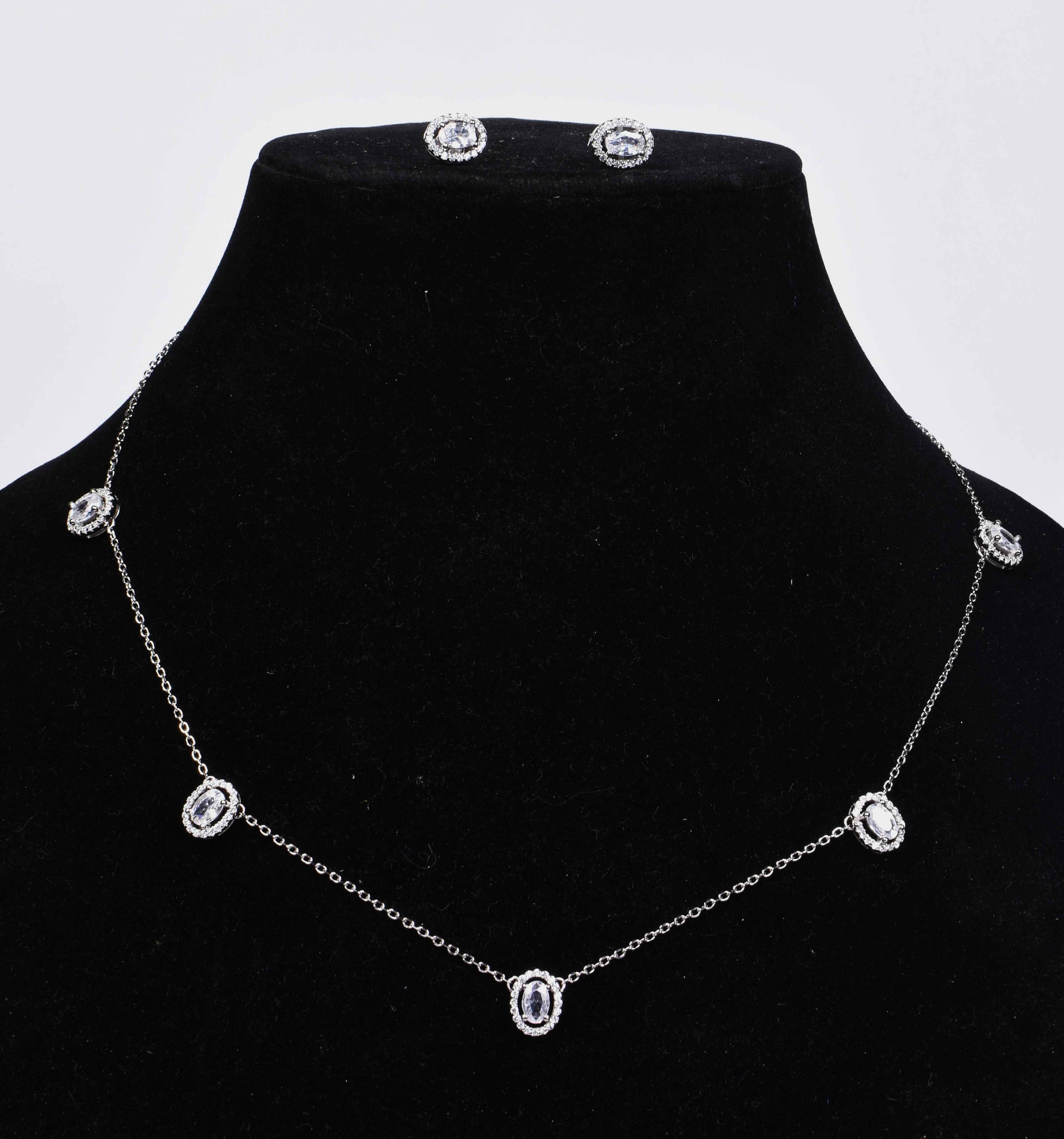 Oval Crystal Necklace