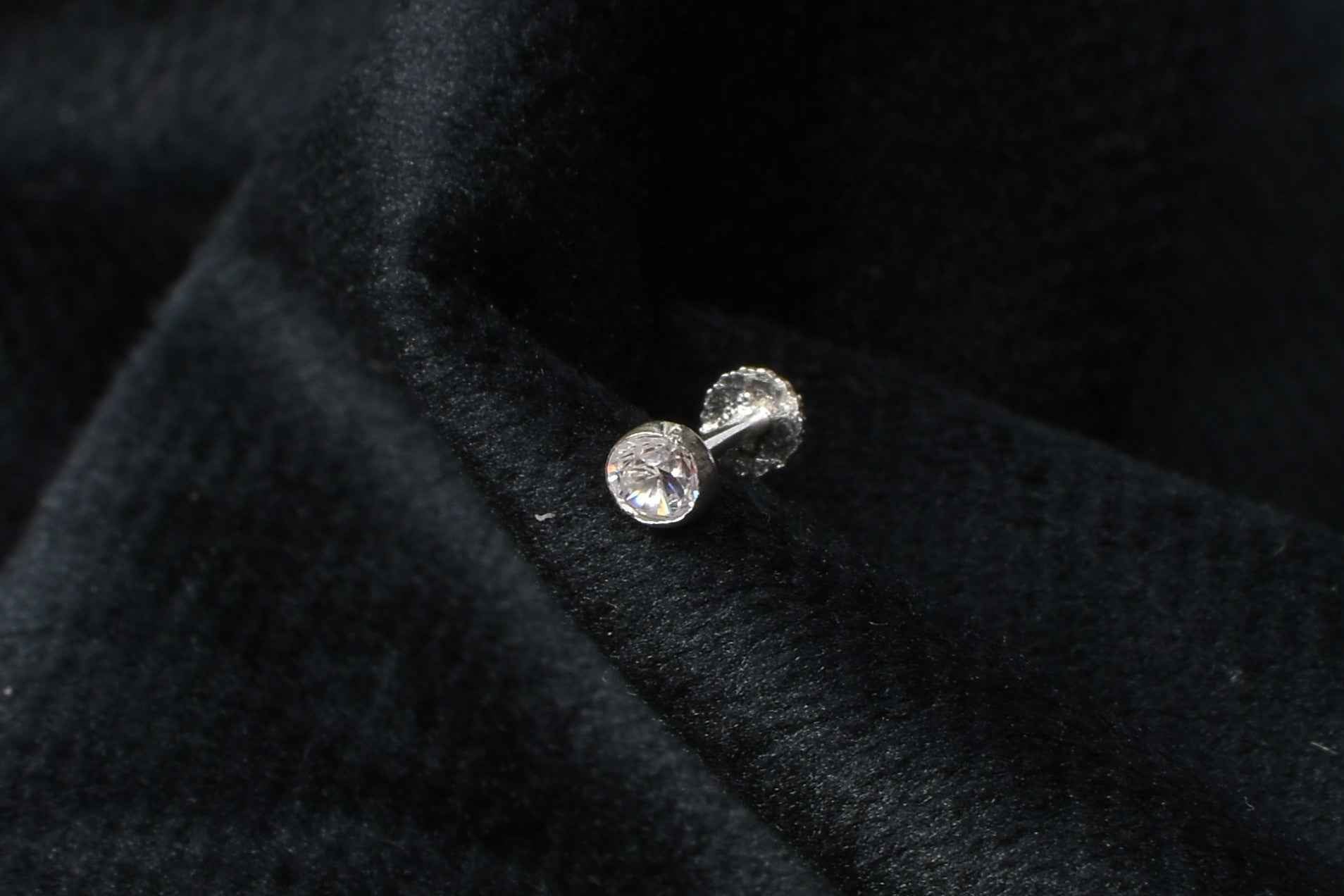 92.5 Silver CZ Nose Pin