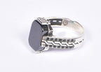 Men’s Black Stone Silver Ring
