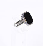 Men’s Black Stone Silver Ring