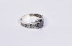 Men’s Black Oval Silver Ring