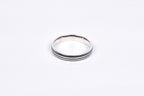 Men’s Silver Black Striped Band Ring
