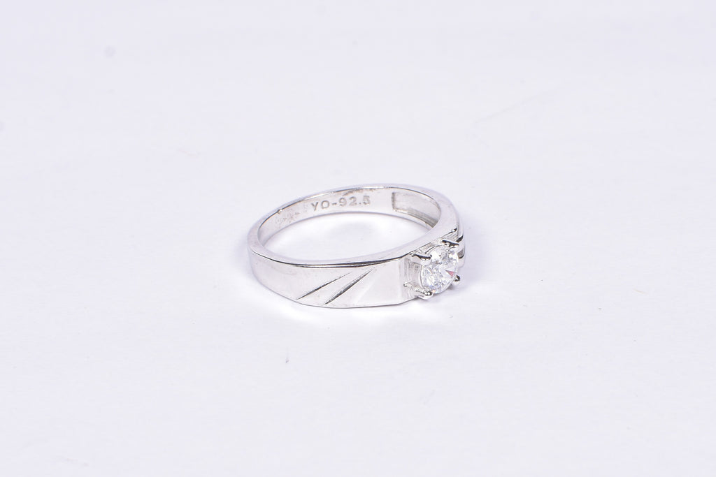 Men’s Sterling Silver CZ Ring