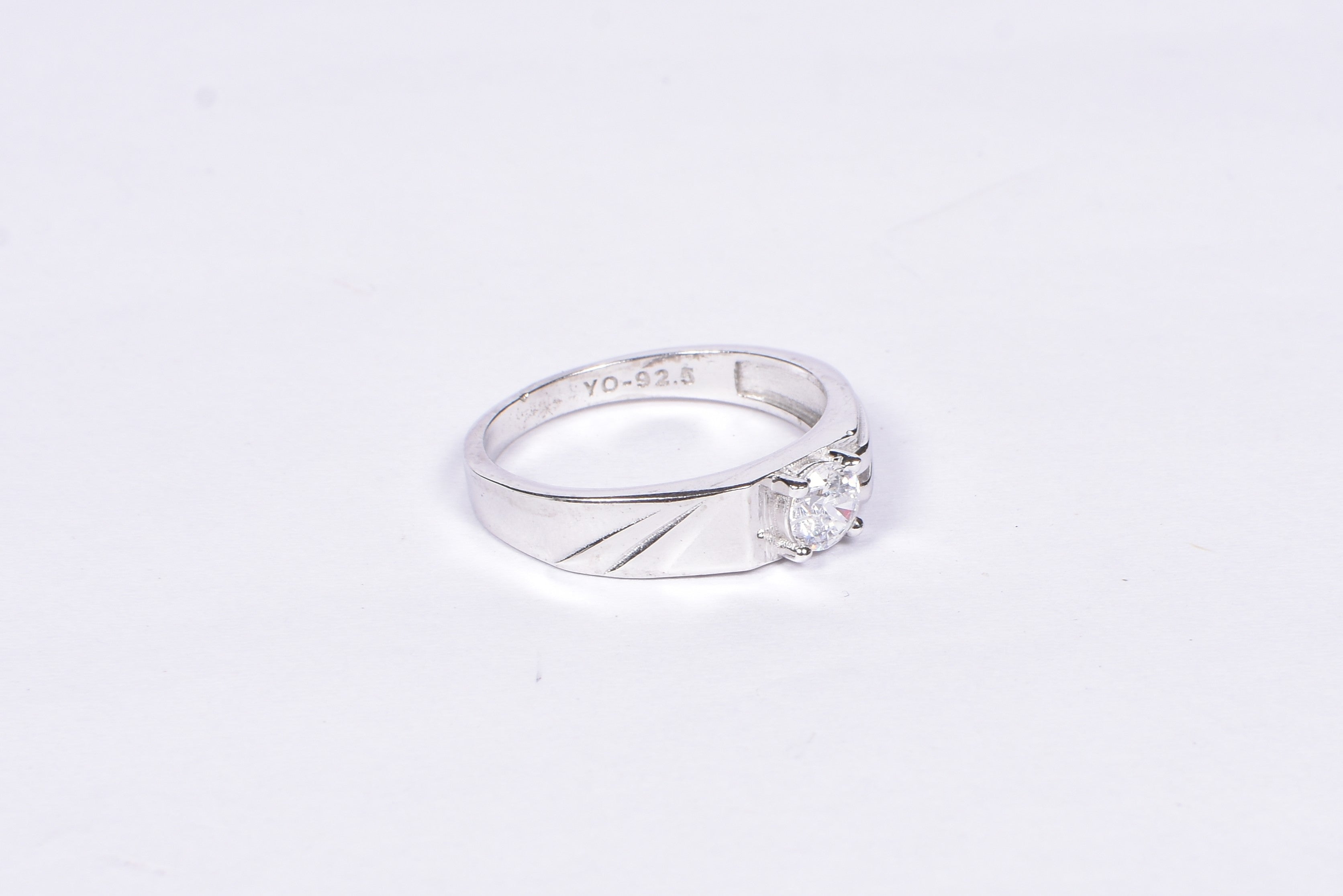 Men’s Sterling Silver CZ Ring