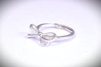Adjustable Sterling Silver Bow Accent Ring