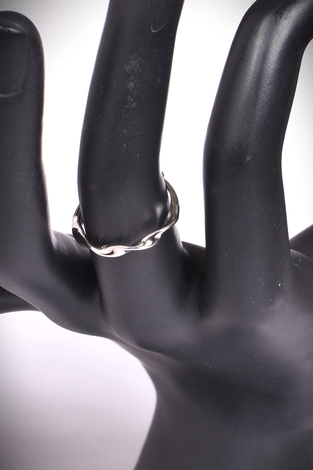 Adjustable Sterling Silver Wavy Band Ring