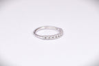 Silver Chain Link CZ Accent Ring
