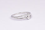 Silver Heart CZ Accent Ring