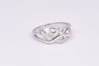 Sterling Silver Infinity Heart CZ Promise Ring