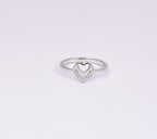 Sterling Silver Double Heart CZ Promise Ring
