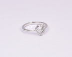 Sterling Silver Double Heart CZ Promise Ring