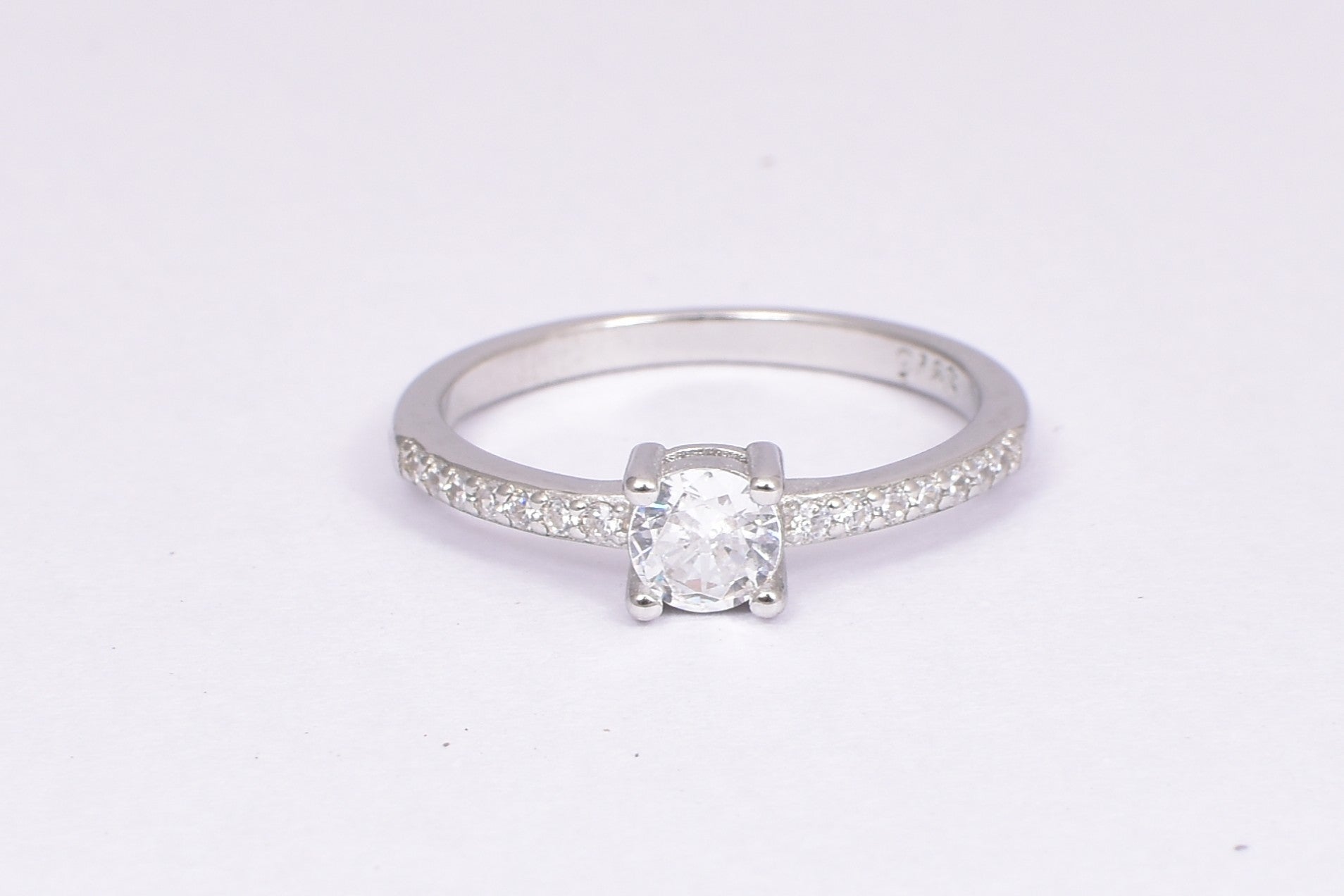 Sterling Silver Classic CZ Solitaire Ring