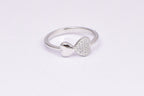 Sterling Silver Heart CZ Accent Ring