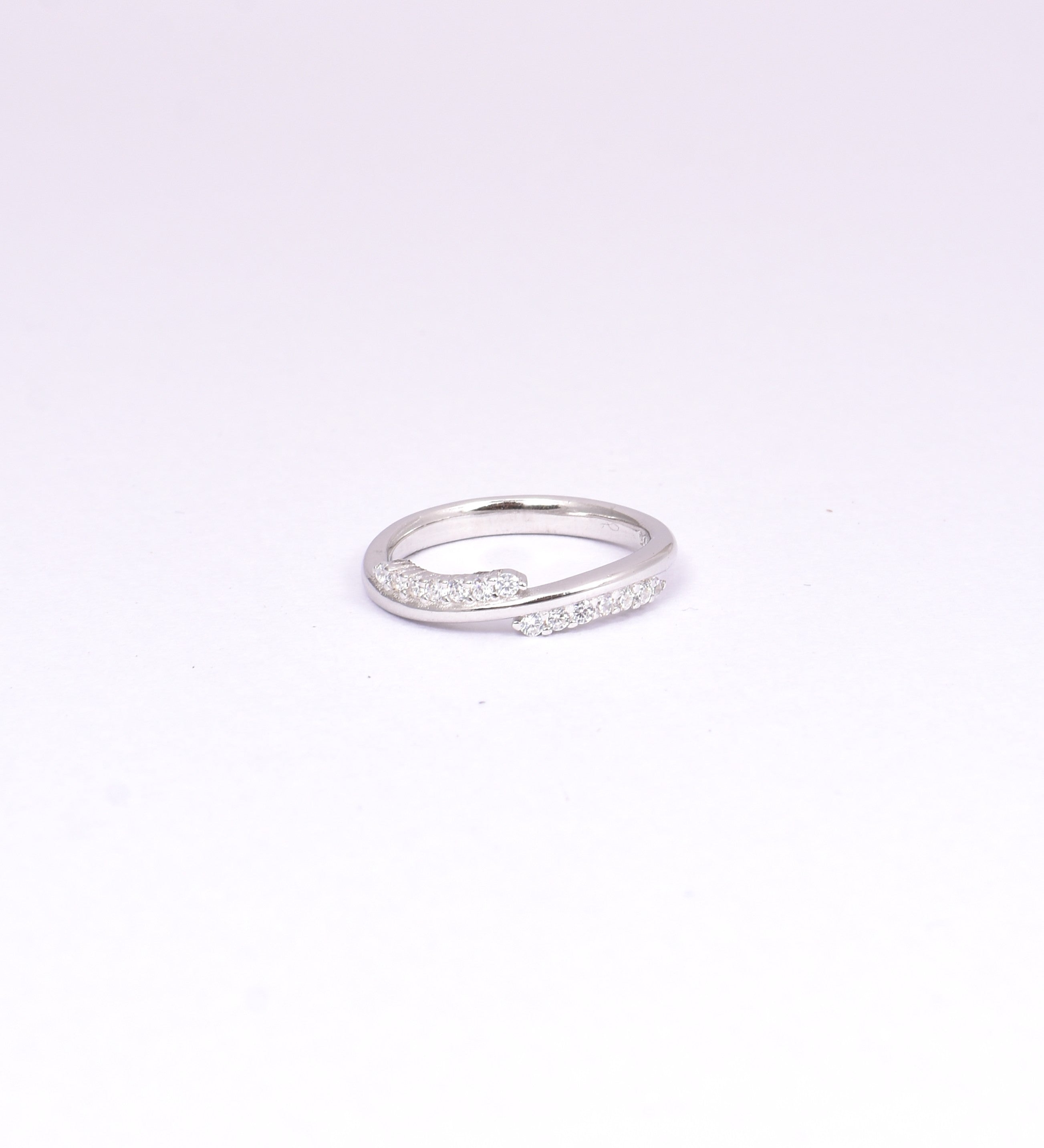 Elegant Sterling Silver CZ  Ring