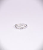 Elegant Sterling Silver CZ Infinity Ring
