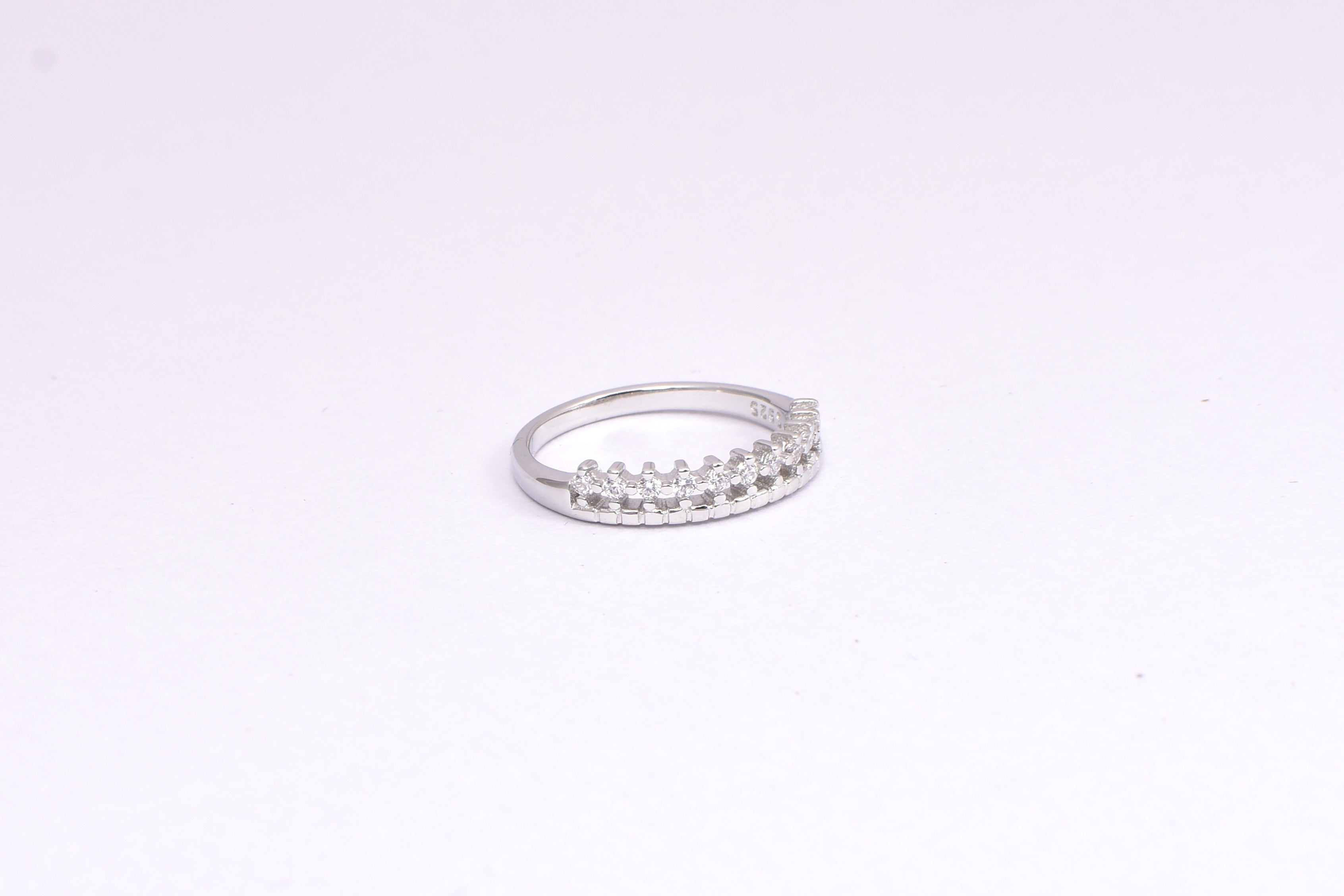 Elegant Silver Diamond Ring