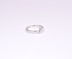 Minimal Silver Ring with Diamond