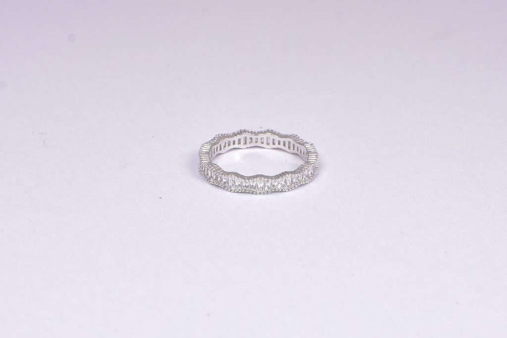 Textured Silver Stackable Ring