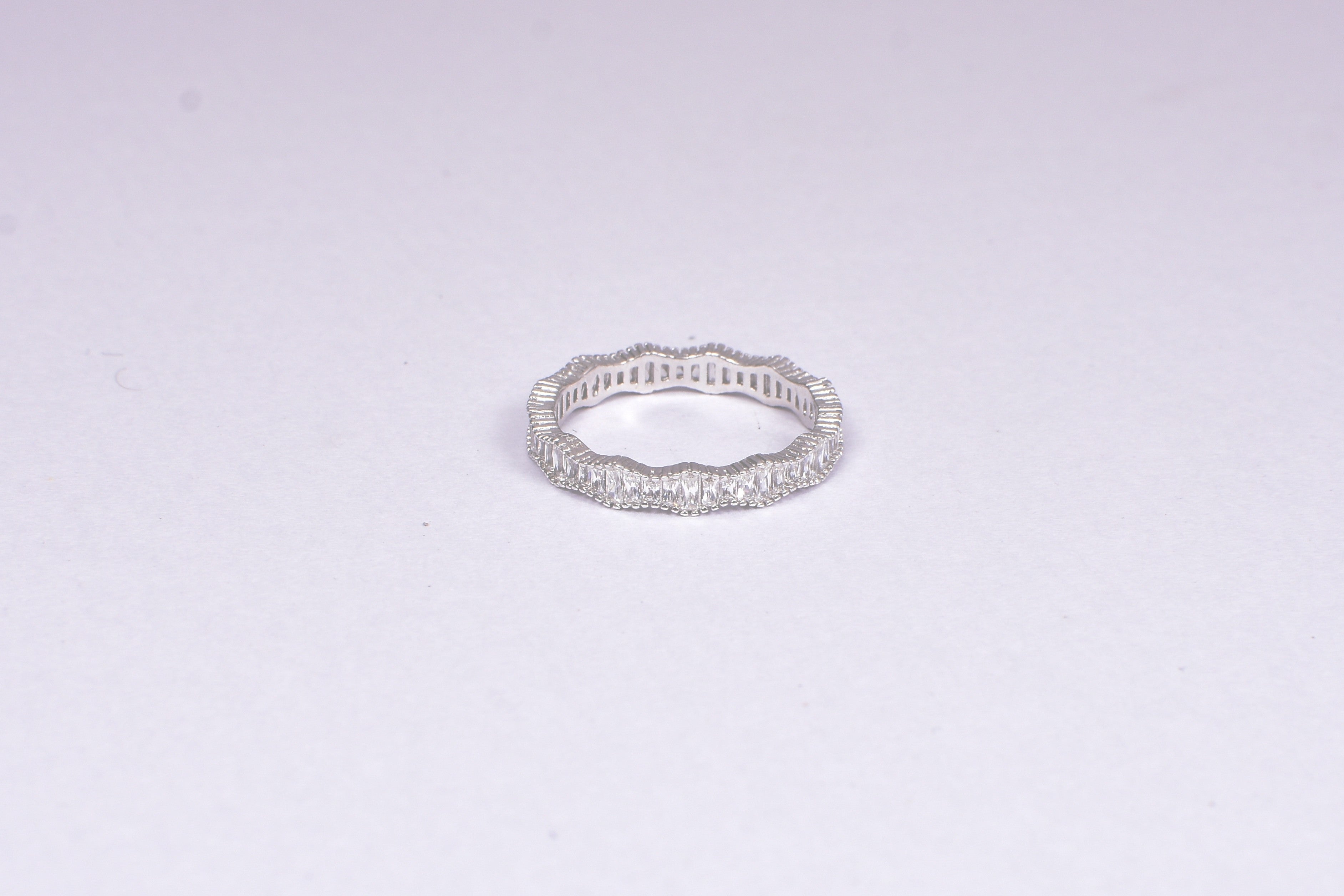 Textured Silver Stackable Ring