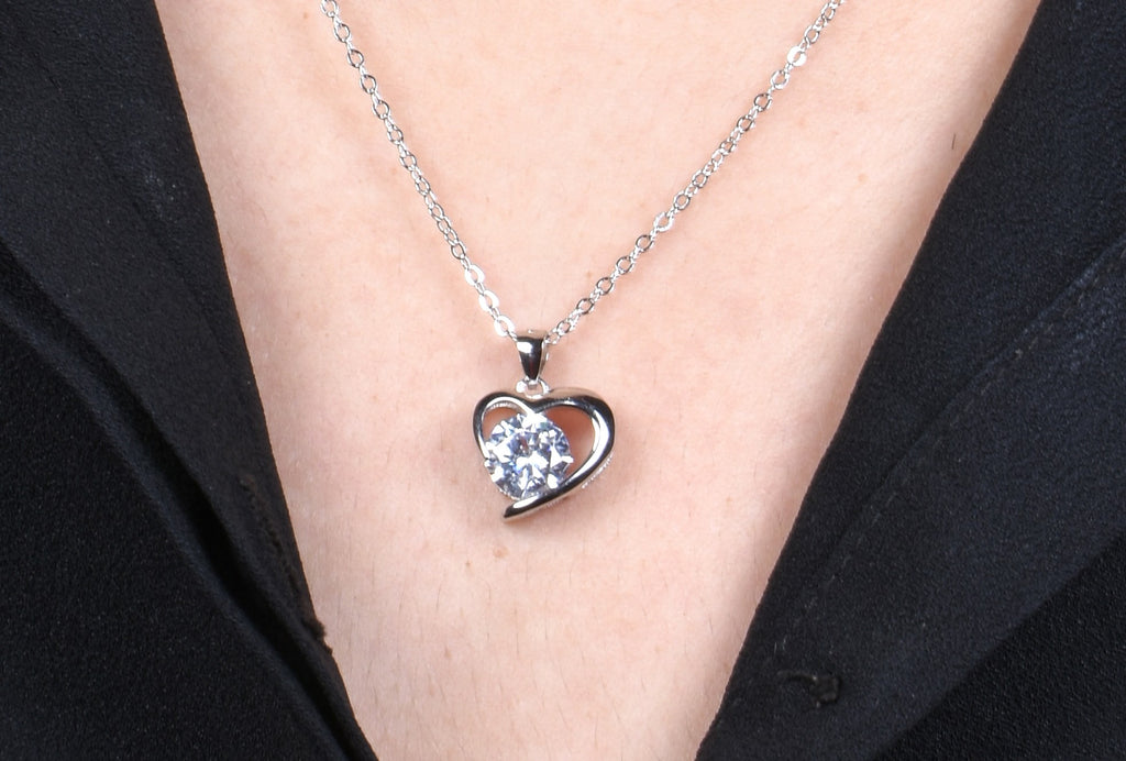 Heart Shaped Diamond Pendant