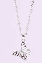 Silver Butterfly Pendant Necklace