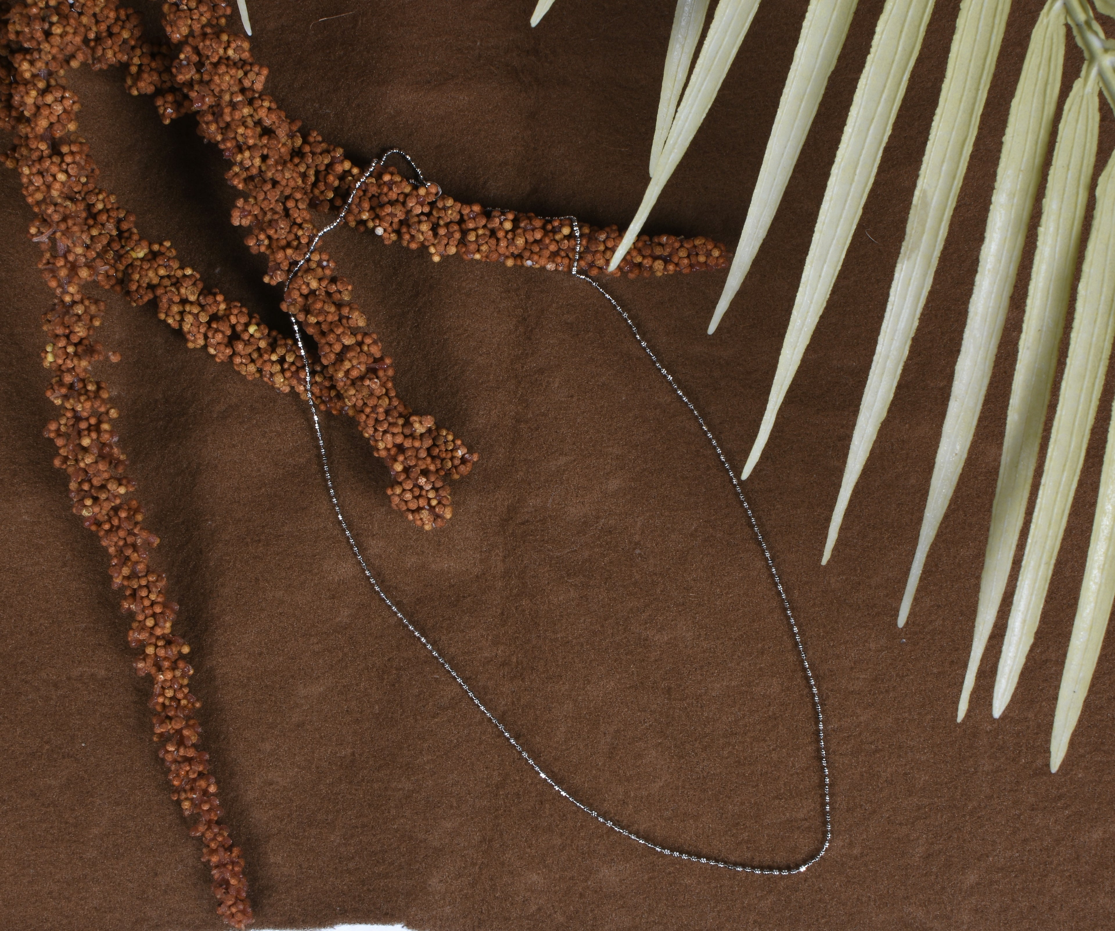 Silver Beaded Chain Necklace