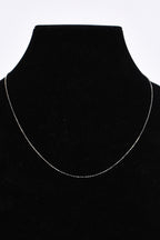 Silver Beaded Chain Necklace