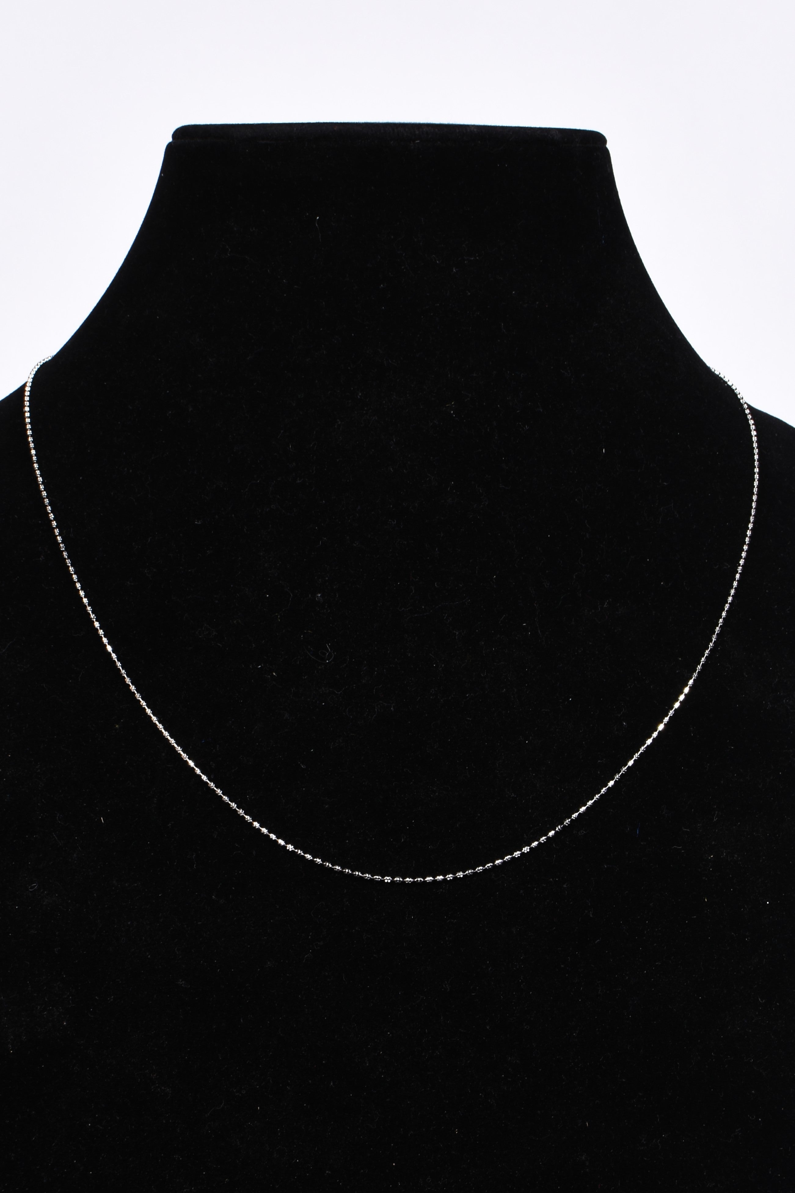 Silver Beaded Chain Necklace