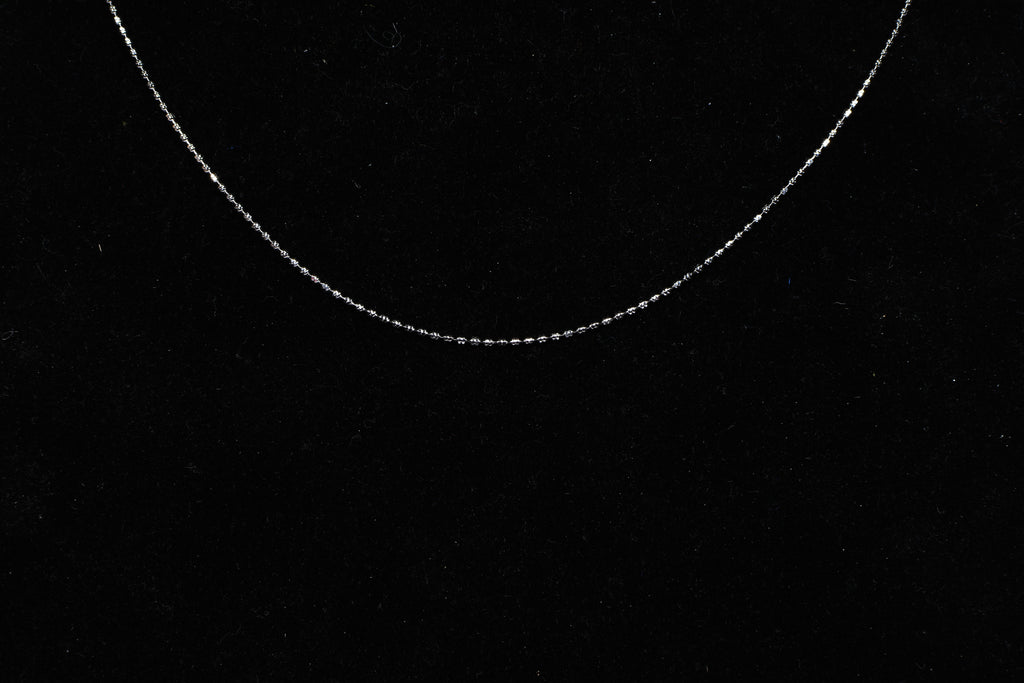 Silver Beaded Chain Necklace