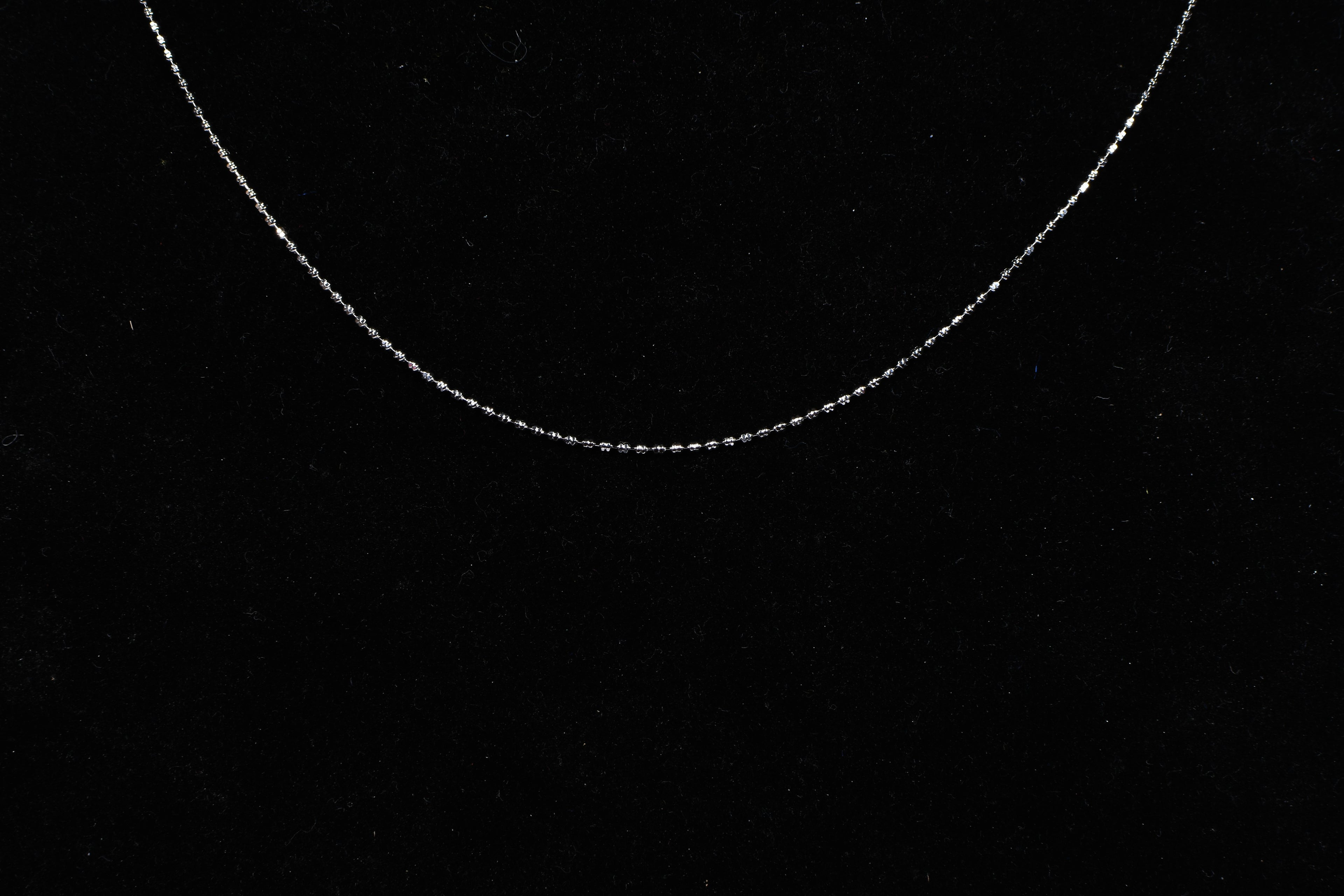Silver Beaded Chain Necklace