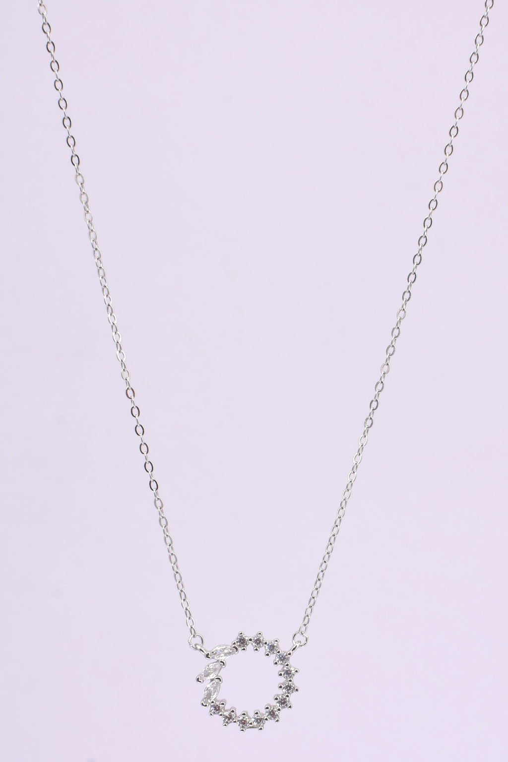 Silver Circle Pendant Necklace