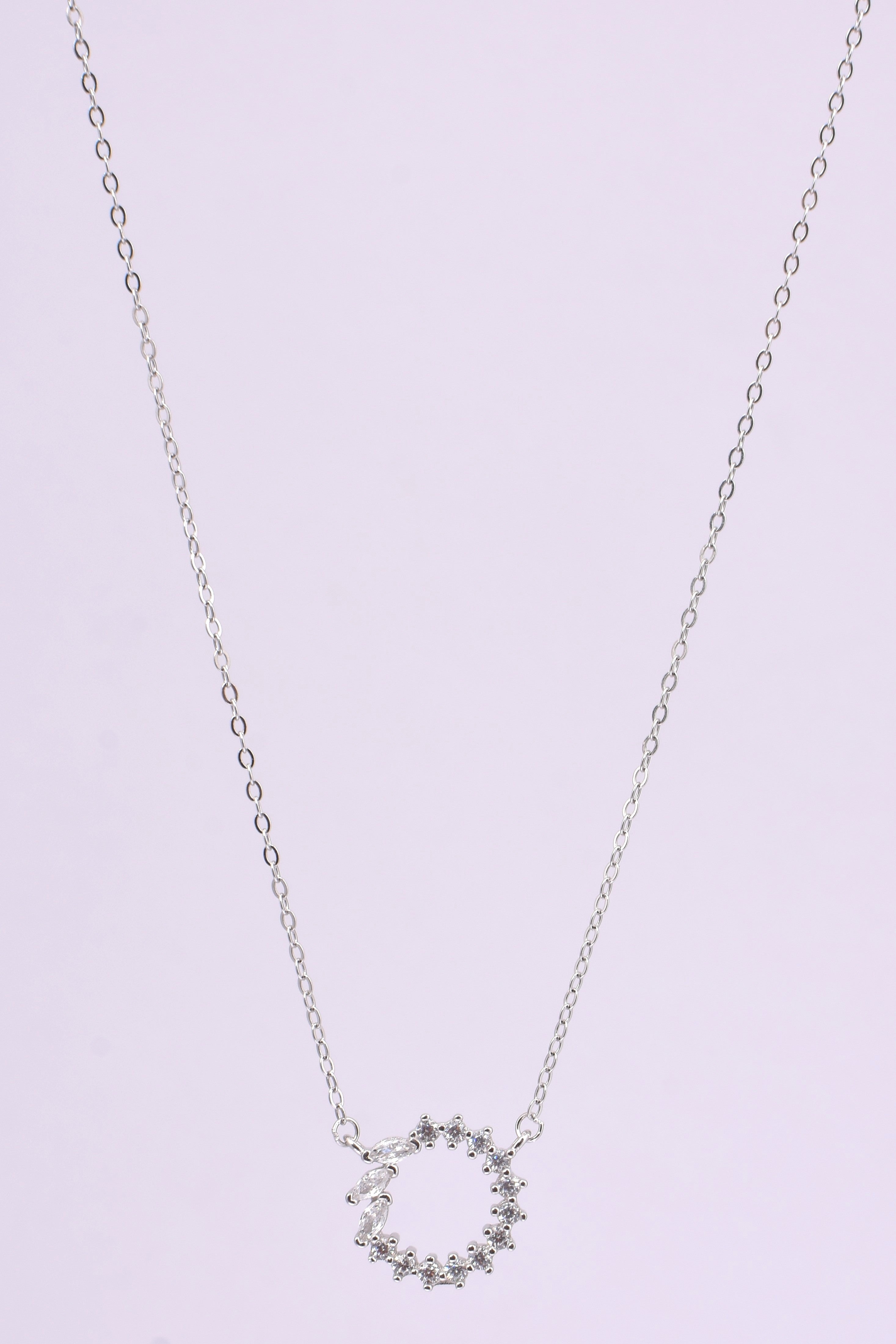 Silver Circle Pendant Necklace