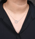 Silver Circle Pendant Necklace