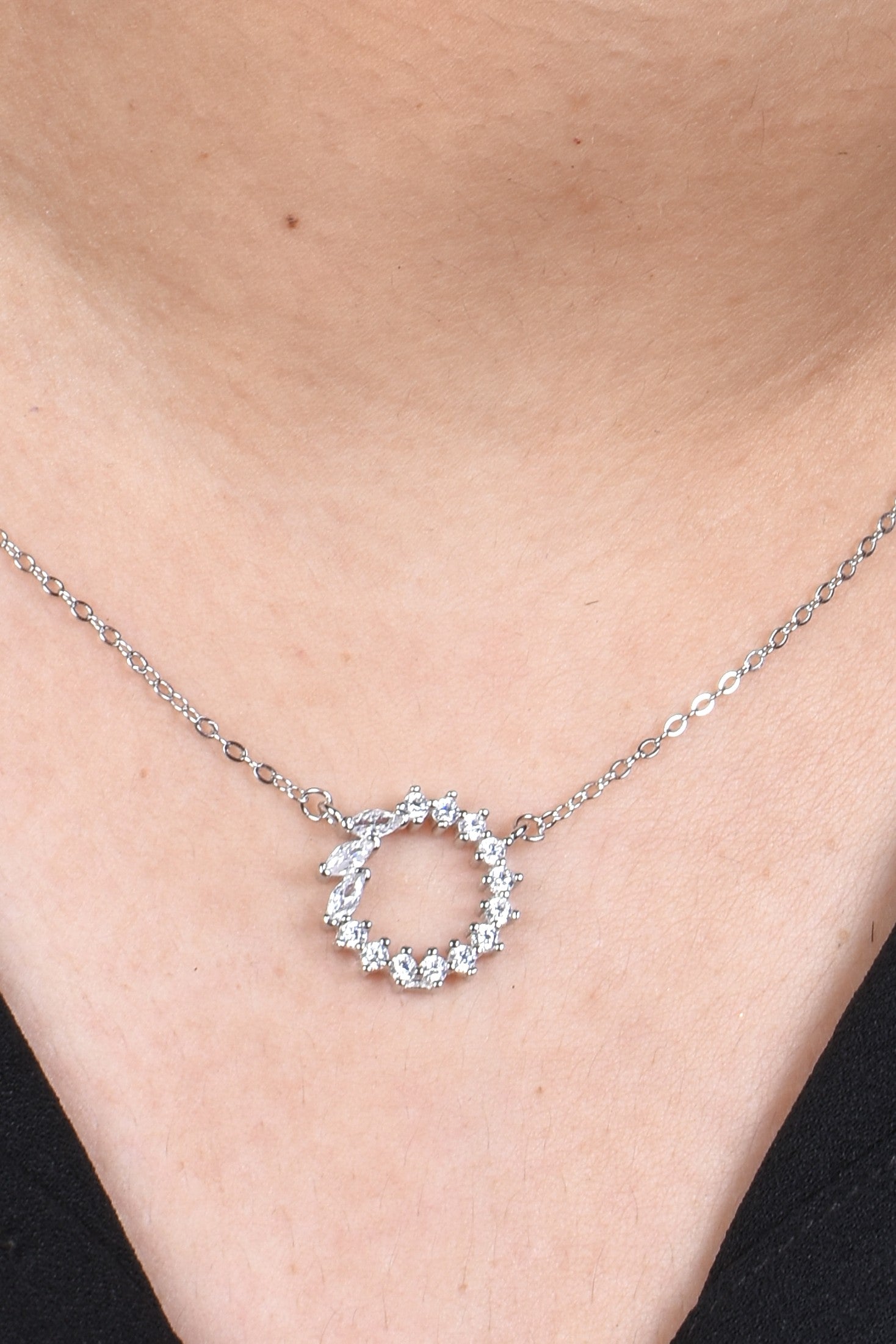 Silver Circle Pendant Necklace