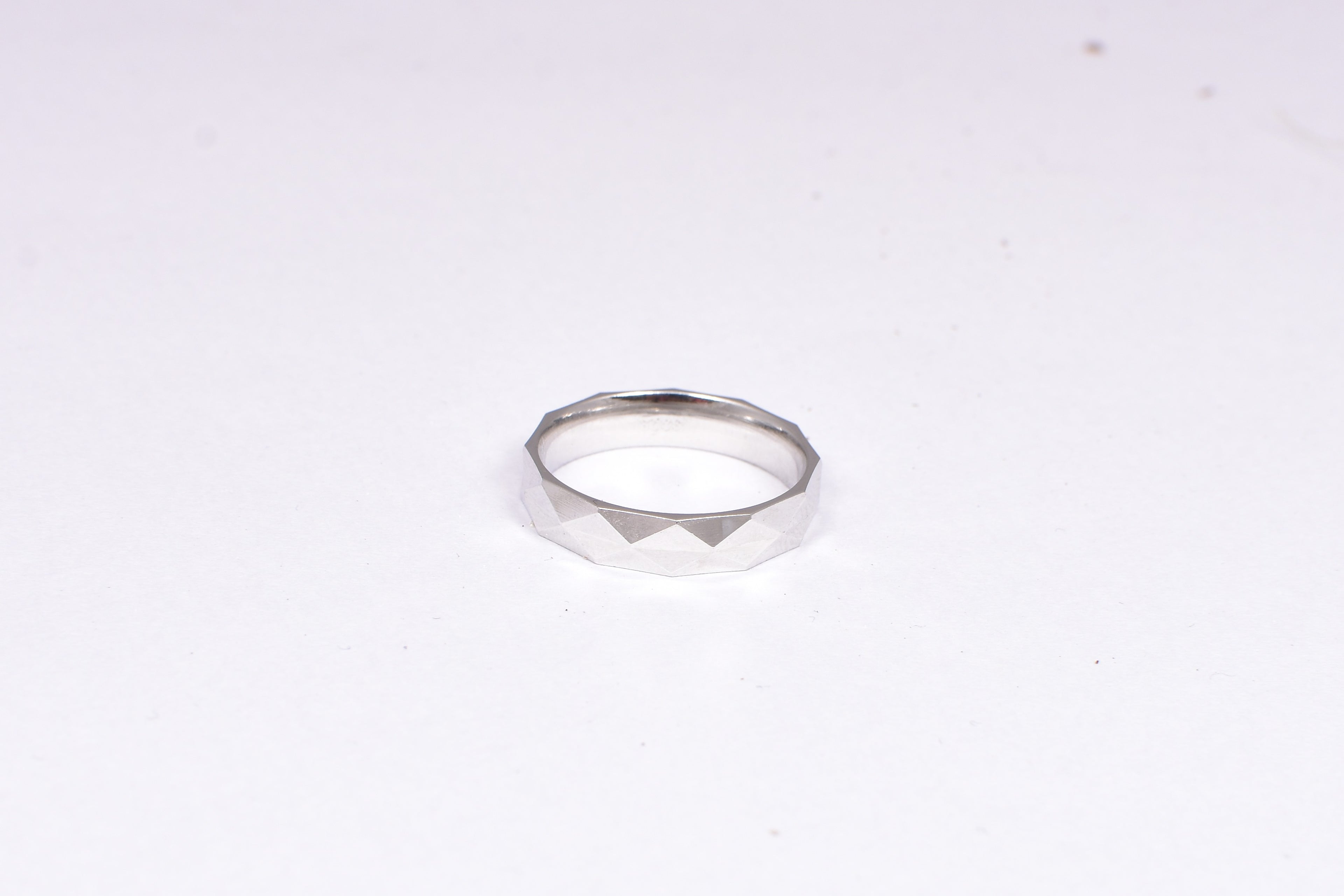 92.5 Silver Facet Ring