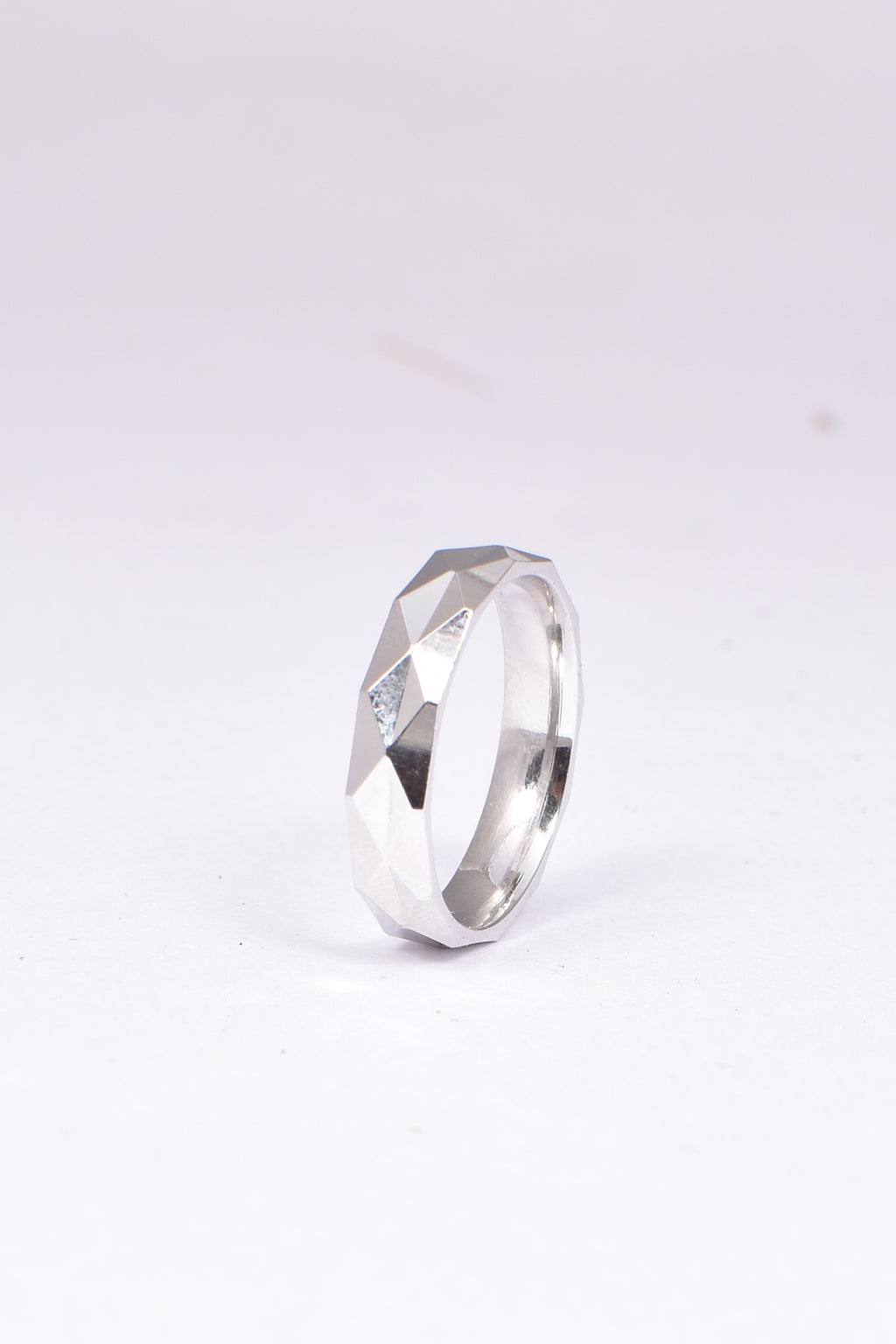 92.5 Silver Facet Ring