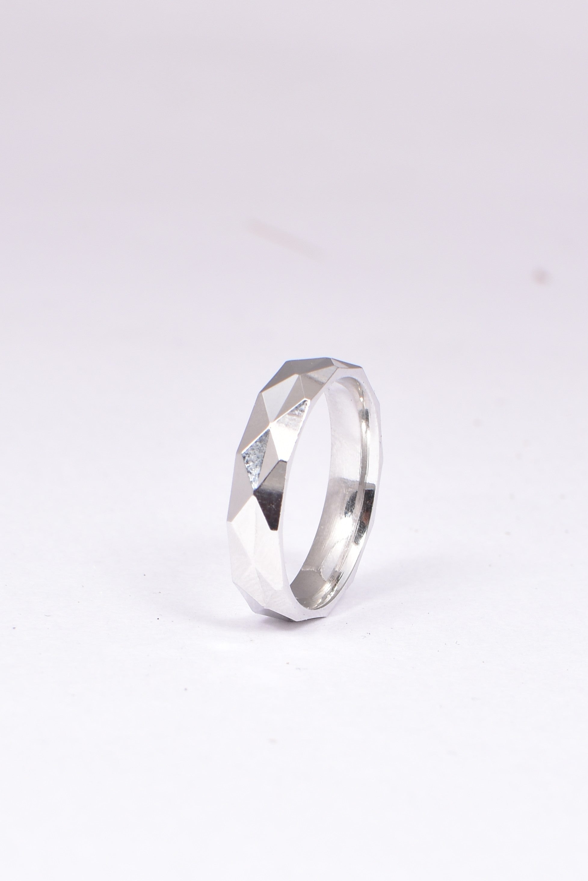 92.5 Silver Facet Ring