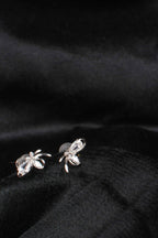 Crystal Leaf Stud Earrings